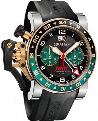 Graham Chronofighter Oversize GMT 2OVGG.B16A.K10S Black BRG Steel & Gold Replica watch